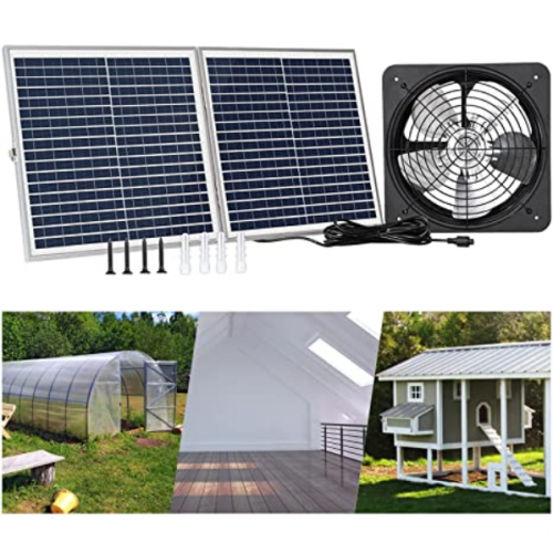 solar powered exhaust fan shed